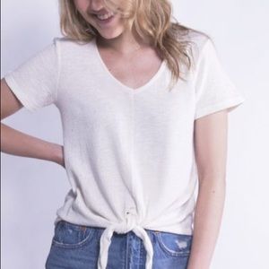 Burnt orange crop top front tie